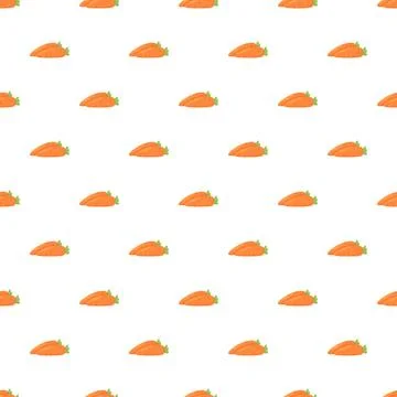 Carrots creating a fun seamless orange vegetable pattern Illustrazione stock