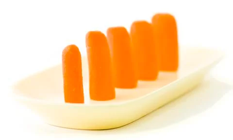 Carrots on dish 1 Stock Photos