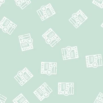 Carrots frozen vegetable line vector seamless pattern Stock Illustration
