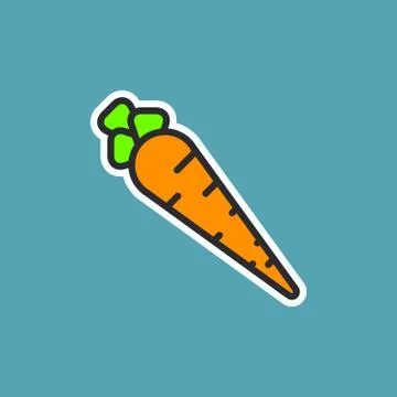 Carrots icon. Stock Illustration