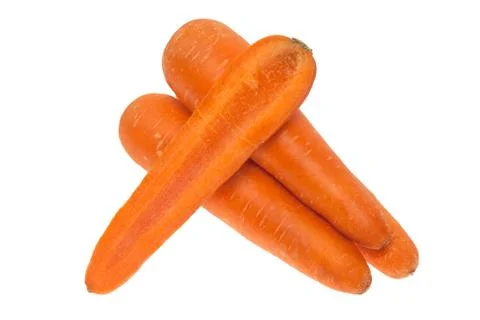Carrots isolated on white background Stock Photos