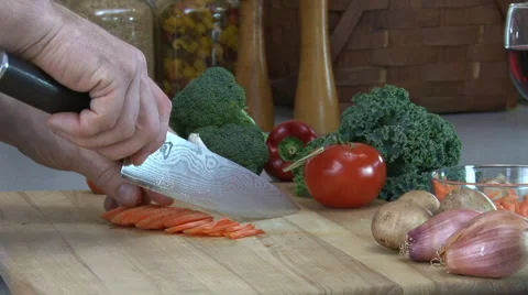 Carrots Julienne Stock Footage 2396308