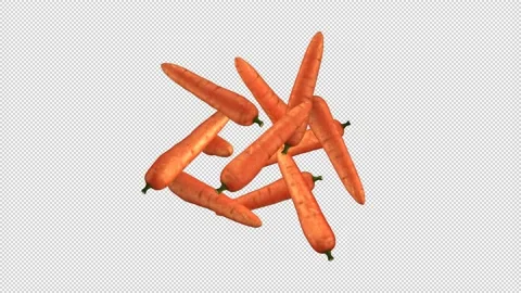 Carrots rotate in transparent background 動画素材 148492082