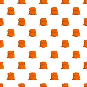 Carrots in sacks pattern seamless background illustration Illustrazione stock