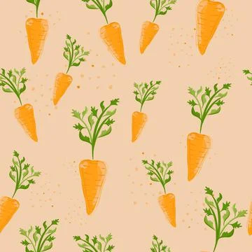 Carrots seamless pattern. Stock Illustration