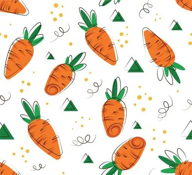 Carrots seamless pattern Stock Illustration