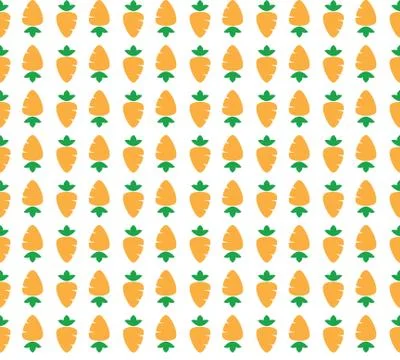Carrots seamless. Vegetable pattern. Vector illustration print. Stock Illustration