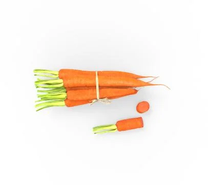 Carrots Top View Illustrazione stock
