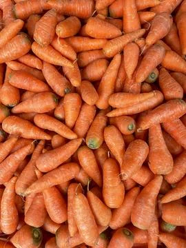 Carrots top view. Stock Photos