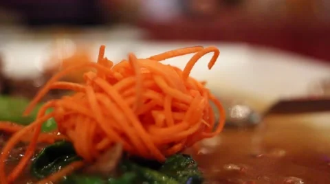 Carrots Used as Presentation Element Stock Footage 59906816