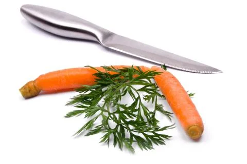 Carrots on white background Stock Photos