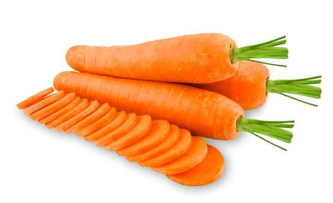 Carrots on white background Stock Photos