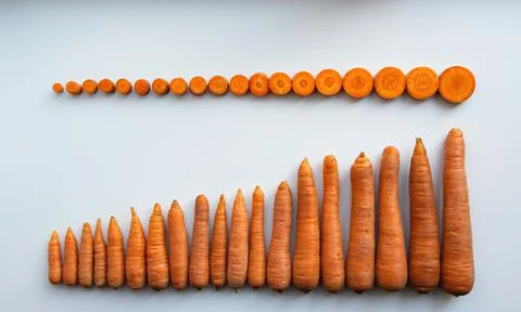 Carrots on a white background. Stock Photos