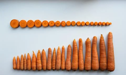 Carrots on a white background. Stock Photos