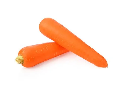 Carrots on white background. Stock Photos