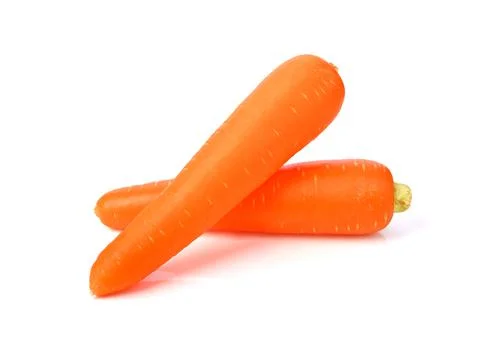 Carrots on white background. Stock Photos