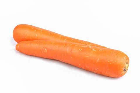 Carrots on a white background Stock Photos
