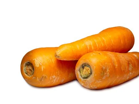 Carrots on a white background.  Root vegetable isolate Stock Photos