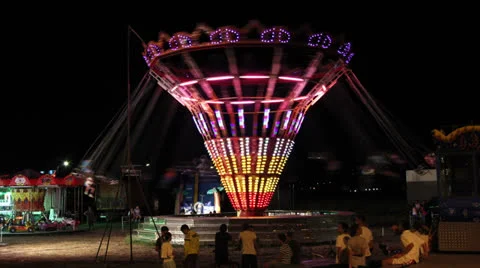 Carrousel. Timelapse, Long exposure Stock Footage 27135282