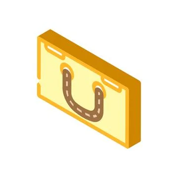 Carry box cardboard packaging isometric icon vector illustration Stock Illustration