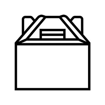 Carry box cardboard packaging line icon vector illustration Stock Illustration