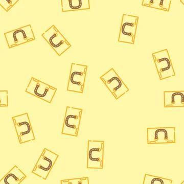 Carry box cardboard packaging vector seamless pattern Illustrazione stock