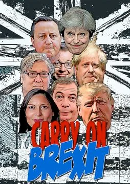 Carry On Brexit Stock Illustration