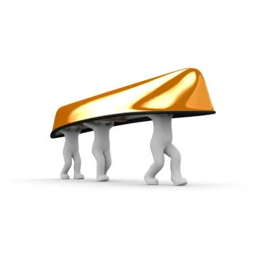 Carry canoe Stock Illustration