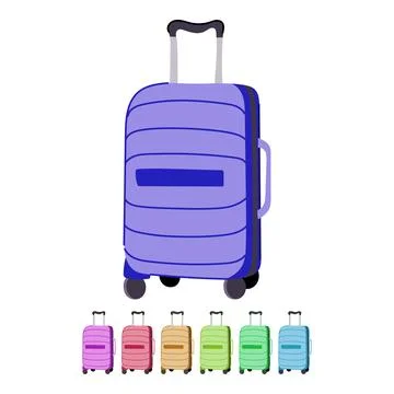 Carry suitcase vector cartoon graphic Illustrazione stock