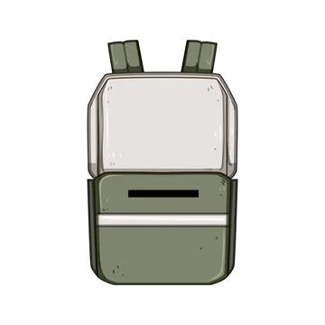 Carryall backpack cartoon vector illustration Illustrazione stock
