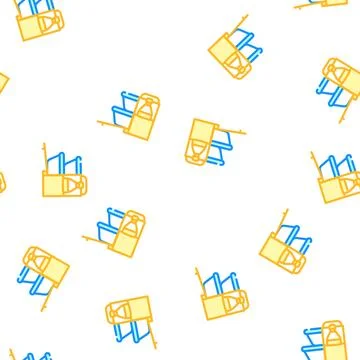 Carrying bag lunchbox vector seamless pattern Stock Illustration