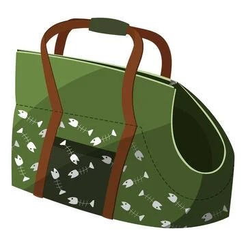 Carrying bag plastic for animals. Vector color isolated illustration in carto Stock Illustration