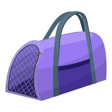 Carrying bag plastic for animals. Vector color isolated illustration in carto Stock Illustration