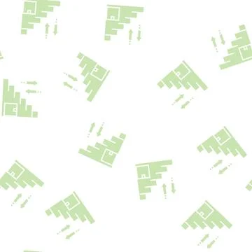 Carrying box up and down steps glyph seamless pattern Stock Illustration