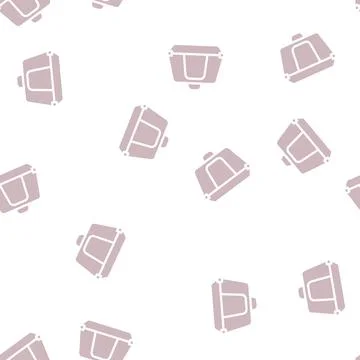 Carrying case for cat glyph vector seamless pattern イラスト素材