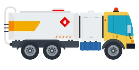 Carrying fuel loads car vector object. Stock Illustration