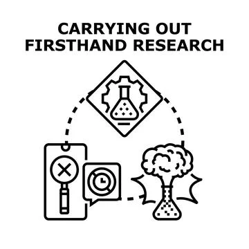 Carrying out first hand research concept vector 스톡 일러스트