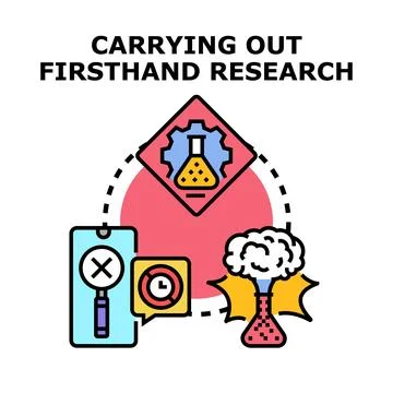 Carrying out first hand research concept vector 스톡 일러스트