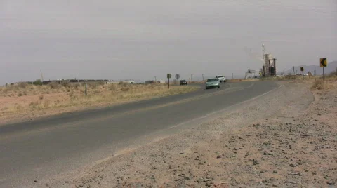 Cars Around a Curve Stock Footage