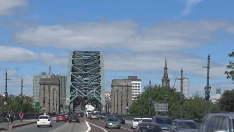 Cars on bridge Stock Footage 86200637