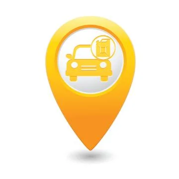 Cars canister MAP pointer yellow Stock Illustration