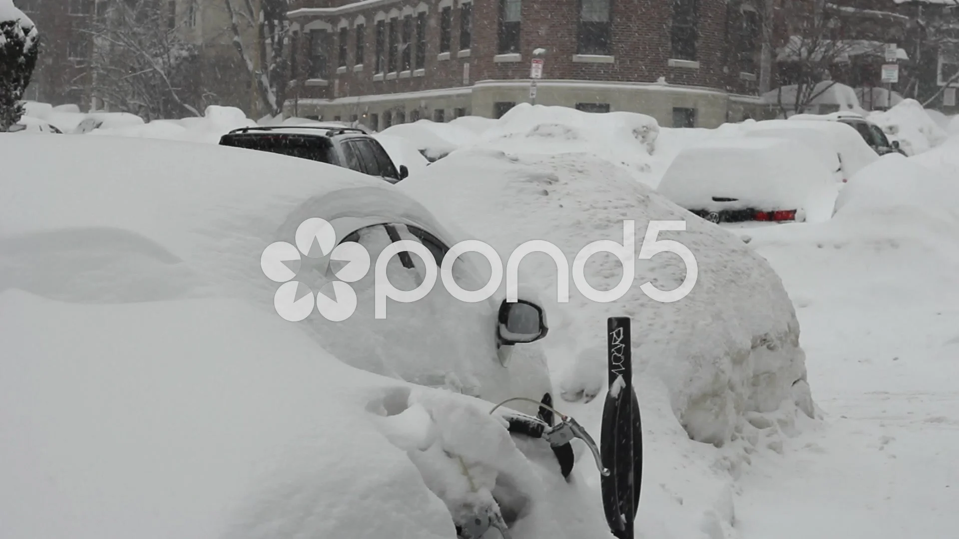 Cars Covered With Snow Stock Video Pond5