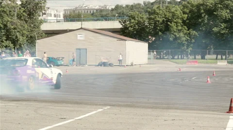 Cars drift Stock Footage 31745054