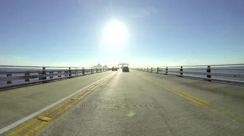 Cars Driving Across Bridge Stock Footage 59339663