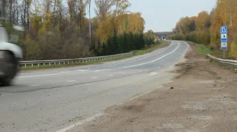 Cars on the highway. Trucking, traffic, cars Stock Footage