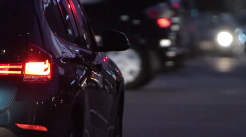 Cars at an intersection Stock Footage 46805750