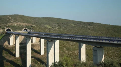 Cars move on the bridge. Stock Footage 46511549