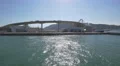 Cars moving on a street located on the seafront in Barcelona 4k or 4k+ Resolution