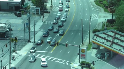 Cars Moving Through Intersection Video stock 168836434