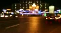 Cars in night city, defocused and with stereo sound HD Footage